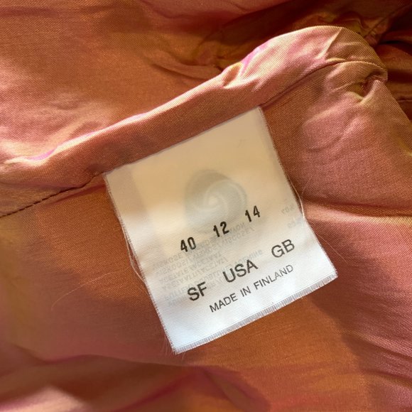 Pink wool lined Jacket, shoulder pads, vintage, size L, with hidden pockets - Picture 5 of 7